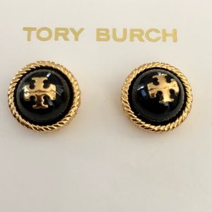 Tory Burch logo stud earrings